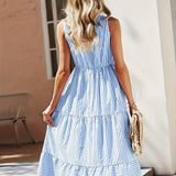 Violeta | Vestido Midi Flowy a Rayas para Mujeres