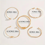 Set de Pulseras Elegancia con Nudos | Dorado
