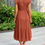 Jelena | Vestido Midi con Volantes para Mujeres