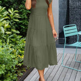 Jelena | Vestido Midi con Volantes para Mujeres