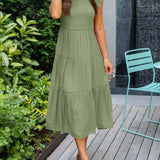 Jelena | Vestido Midi con Volantes para Mujeres