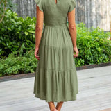 Jelena | Vestido Midi con Volantes para Mujeres