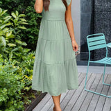 Jelena | Vestido Midi con Volantes para Mujeres