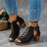 Nessa - Sandalias con Tacón de Rejilla