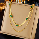 Collar retro de doble capa Sorella Edelstein | Oro