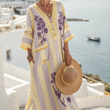 Robe Caftan "Mireille" – Bouquet de Provence