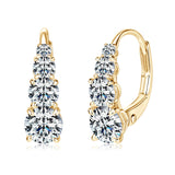 Pendientes de Cuatro Piedras Carol | Dorado