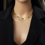 Collar retro de doble capa Sorella Edelstein | Oro