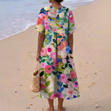 Paula - Vestido Floral en Acuarela