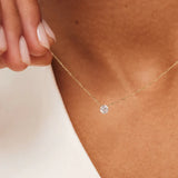 Collar de Piedra de Moisanita Cléa | Dorado