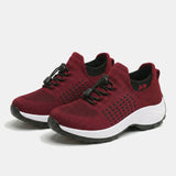 Ambulo Zapatos Ortopédicos Tejido - Negro Rojo