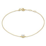Pulsera de Piedra de Moisanita Cléa | Dorado