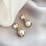 Pendientes de Perlas Doradas