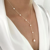 Collar vintage de colgante con perlas