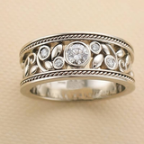 Anillo Vintage de Plata y Zirconia