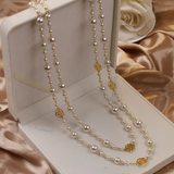Elegante Collar de Oro y Perlas