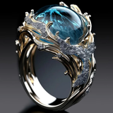 Anillo Vintage Oceano Cristal