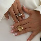 Anillo Boho con Perlas incrustadas