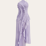 Emmeline Vestido Color Lila con Corte Holgado