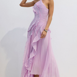 Emmeline Vestido Color Lila con Corte Holgado