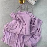 Emmeline Vestido Color Lila con Corte Holgado