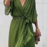 Tyla | Vestido Midi Plisado para Mujeres