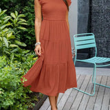Jelena | Vestido Midi con Volantes para Mujeres