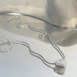 Collar de plata 925 con corazón grabado
