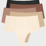 Tanga sin costuras de talle alto (paquete de 5)