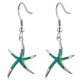 Pendientes Estrella de Mar en Ópalo y Plata