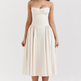 Felicity Vestido Midi Corsé Sin Mangas