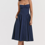 Felicity Vestido Midi Corsé Sin Mangas