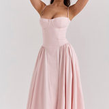 Felicity Vestido Midi Corsé Sin Mangas