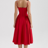Felicity Vestido Midi Corsé Sin Mangas