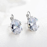 Pendientes de corte ovalado Ivy