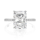 Anillo de corte esmeralda Sophy