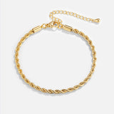 Pulsera de oro trenzada chic