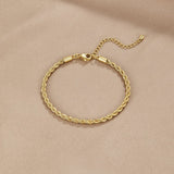 Pulsera de oro trenzada chic
