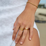 Pulsera de oro trenzada chic