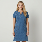 Anastasia Vestido mini con mangas cortas