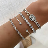 Set de pulseras Domitia Calvina | Oro blanco
